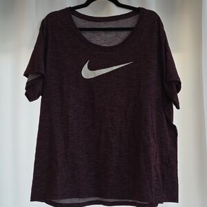Nike Women's Maroon Dry Fit Short Sleeve Tee